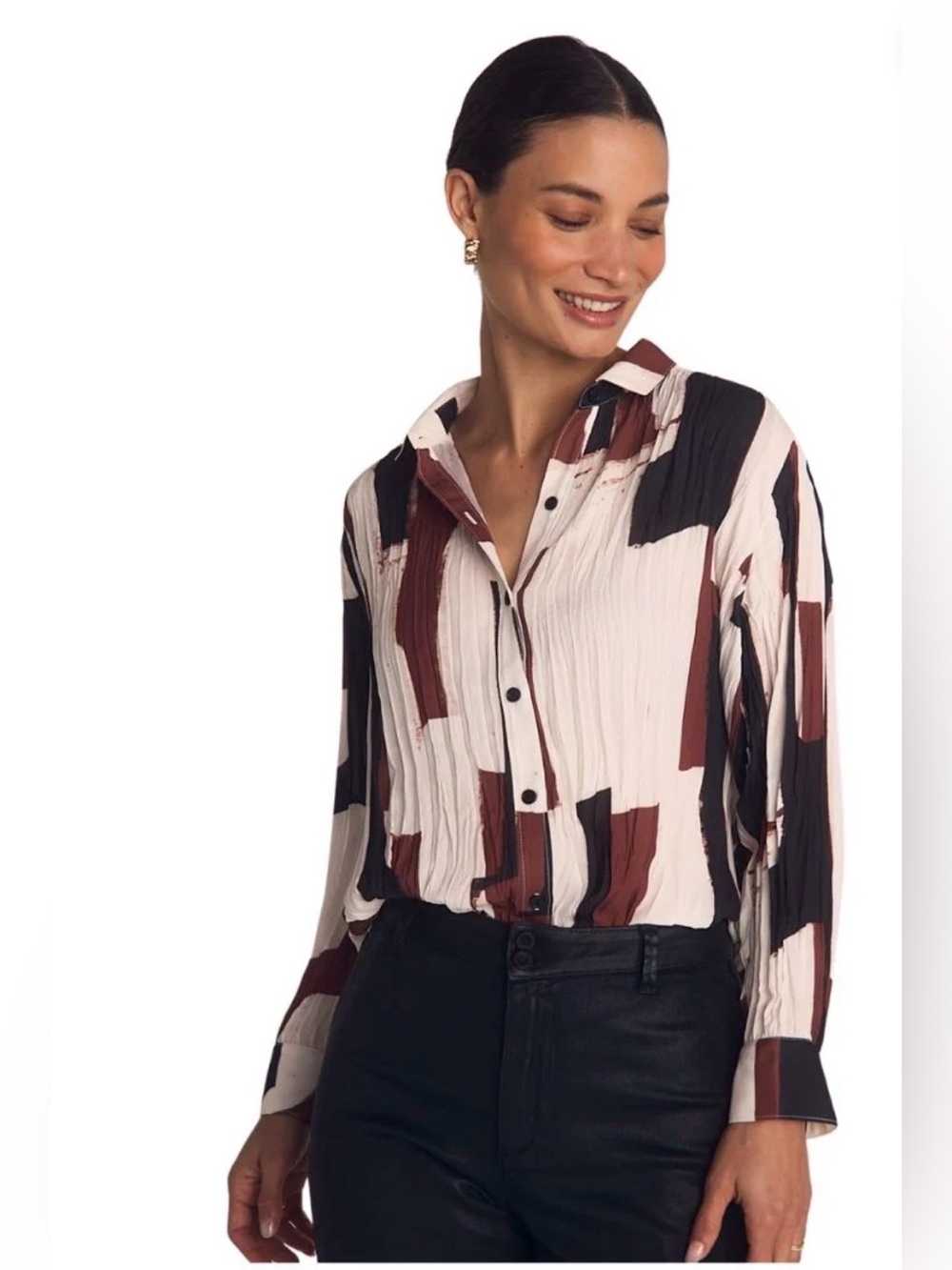 Bella Dahl pleaded button down size xs
